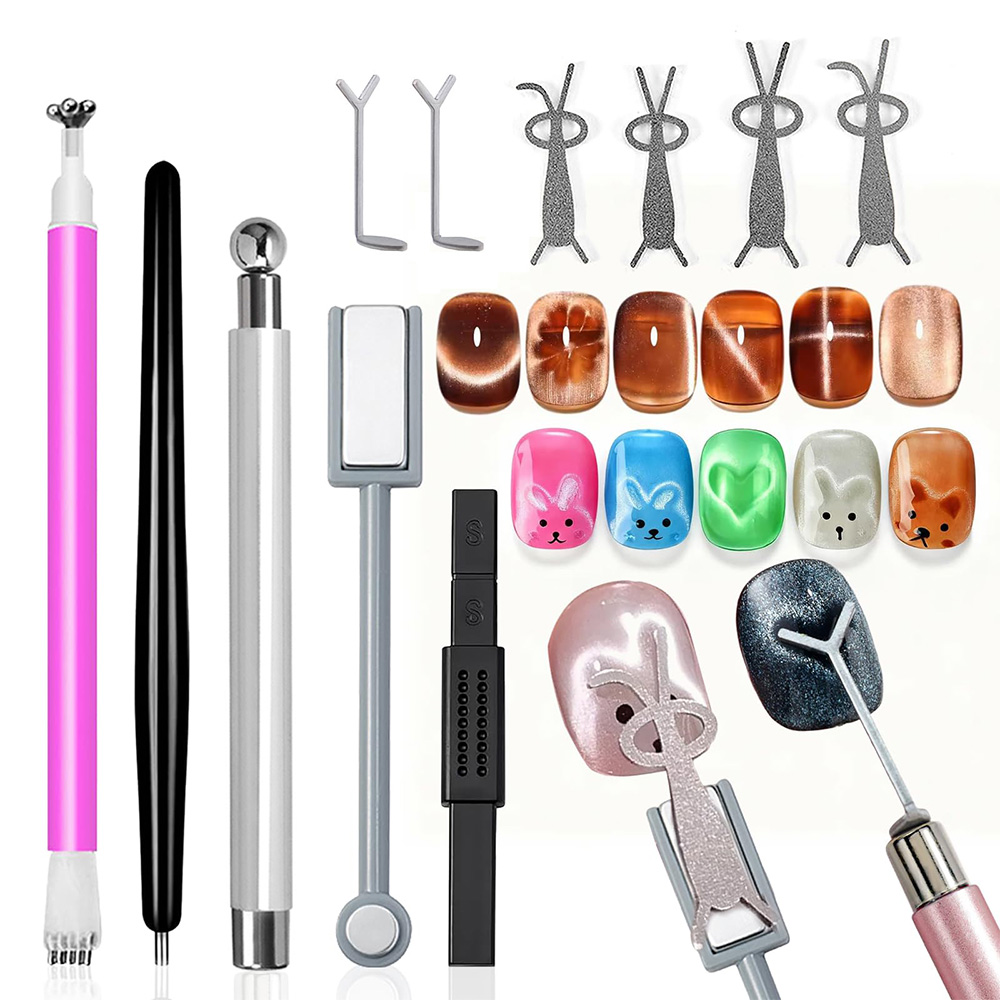 Nail Art Full Color - 11 Parça Kedi Gözü Tırnak Sanatı