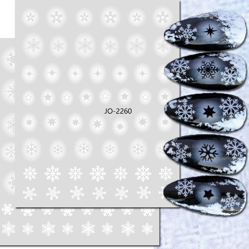 Nail Art Xmas Tree - Nail Art 3d Çıkartmaları Beyaz Içi