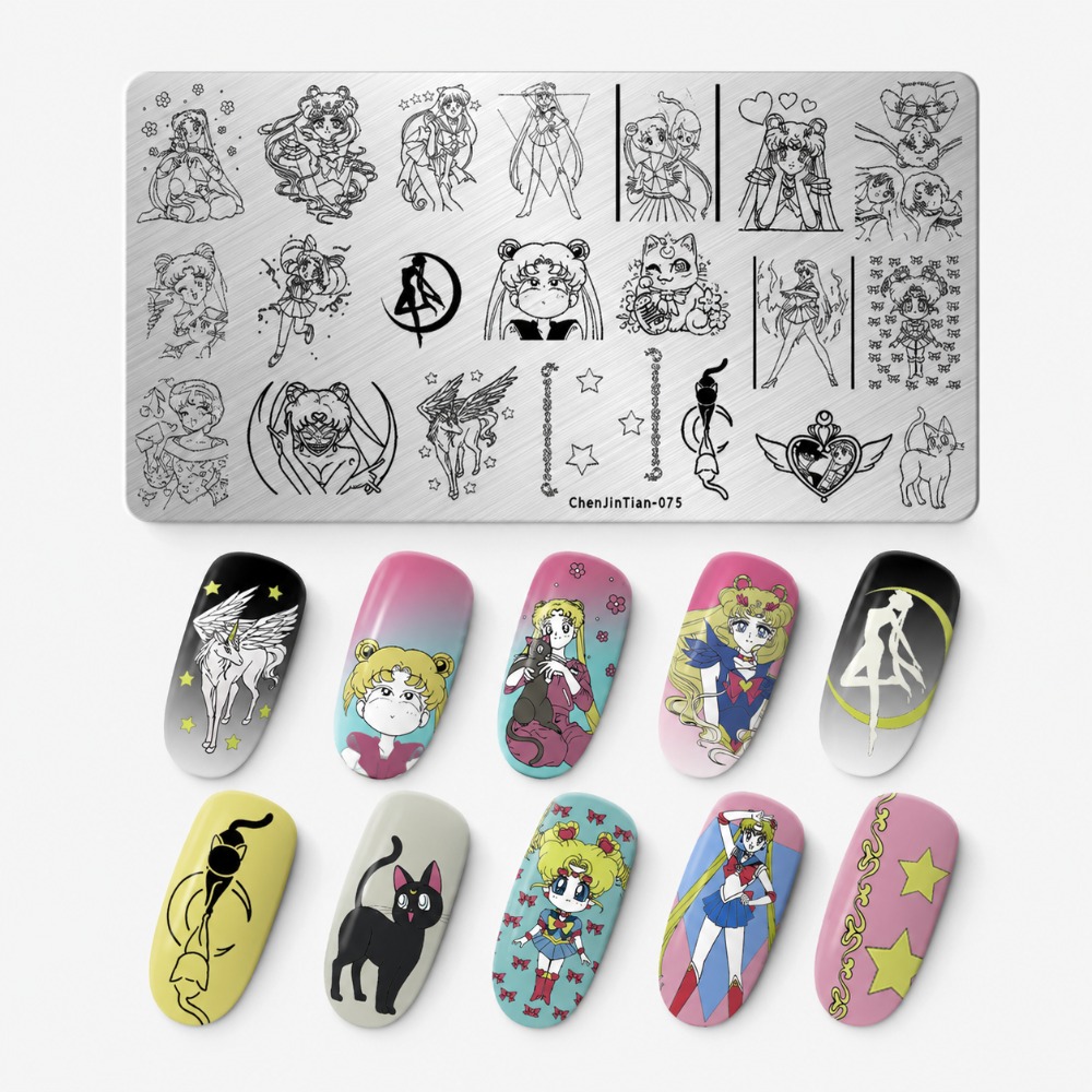 Sailor Moon Anime Tırnak Damga - Nail Art Maroon incelemesi ve fiyatı