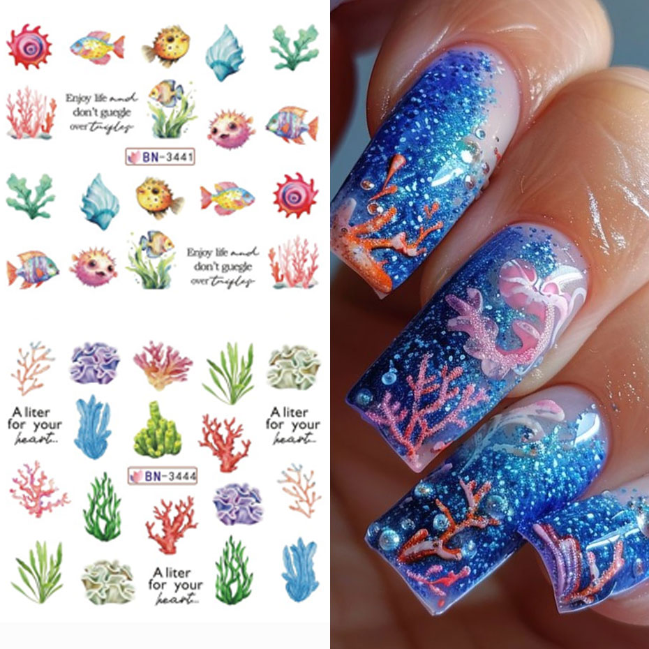 12 Tasarım Okyanus Yaratık Su  - Nail Art France incelemesi ve fiyatı