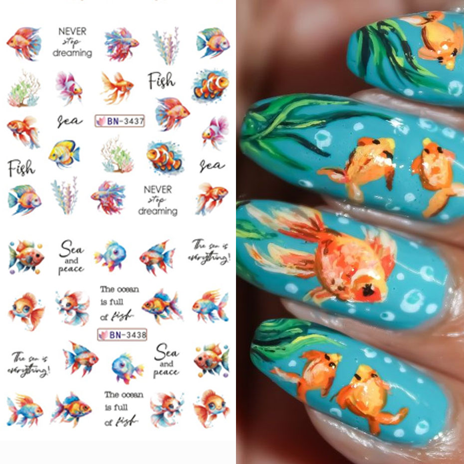 12 Tasarım Okyanus Yaratık Su  - Nail Art France incelemesi ve fiyatı