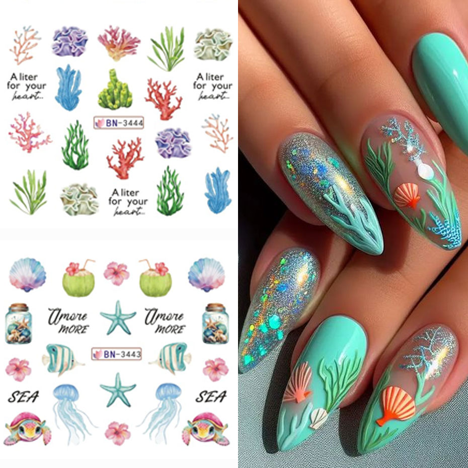 12 Tasarım Okyanus Yaratık Su  - Nail Art France incelemesi ve fiyatı