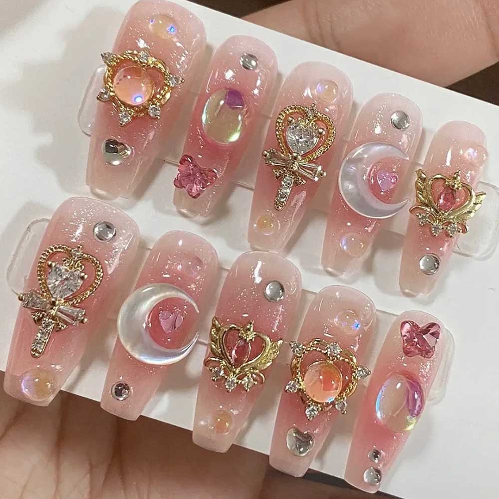 24 adet/kutu lüks pembe uzun t - Nail Art Maroon incelemesi ve fiyatı
