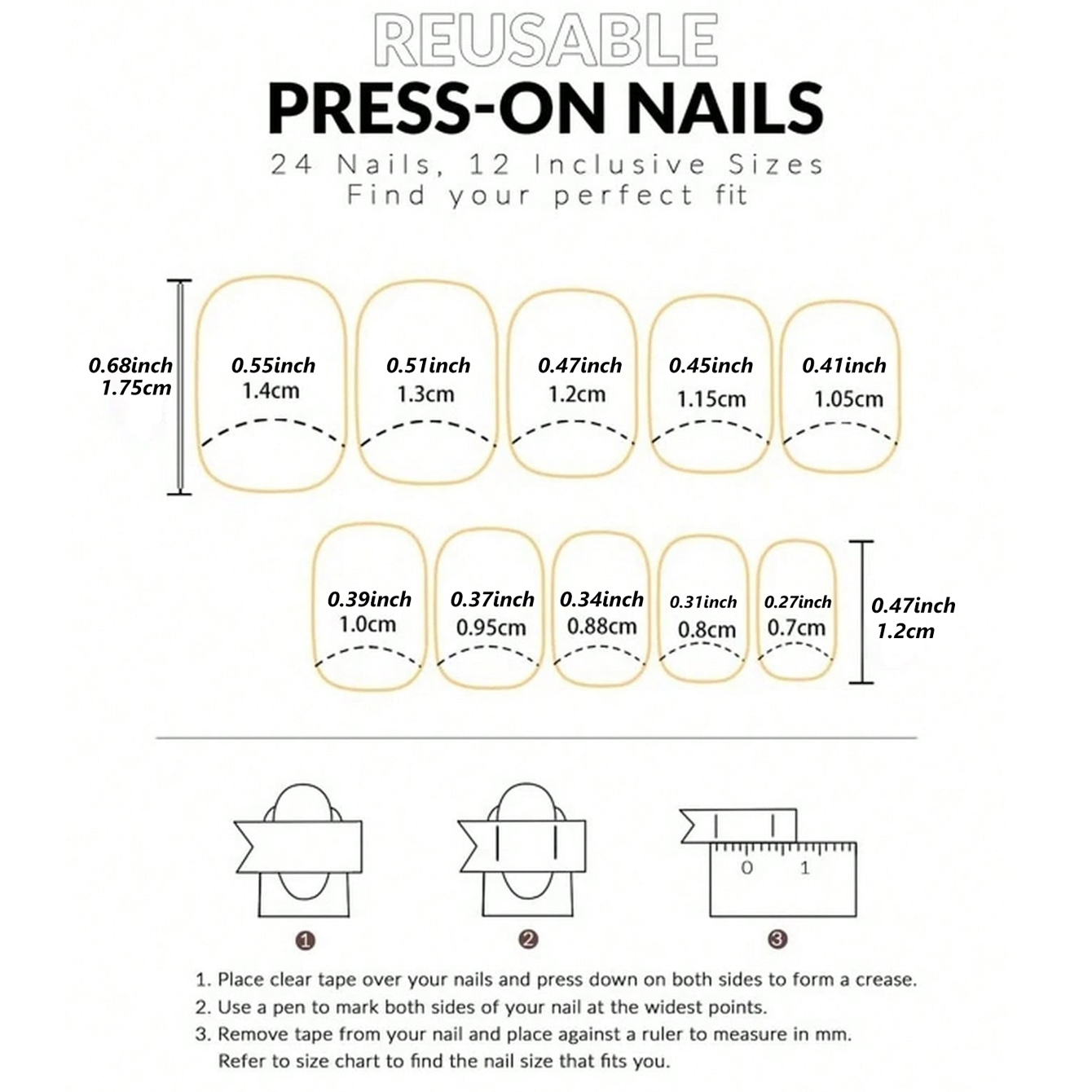 24 adet kısa kare beyaz fransa - Nail Art France incelemesi ve fiyatı
