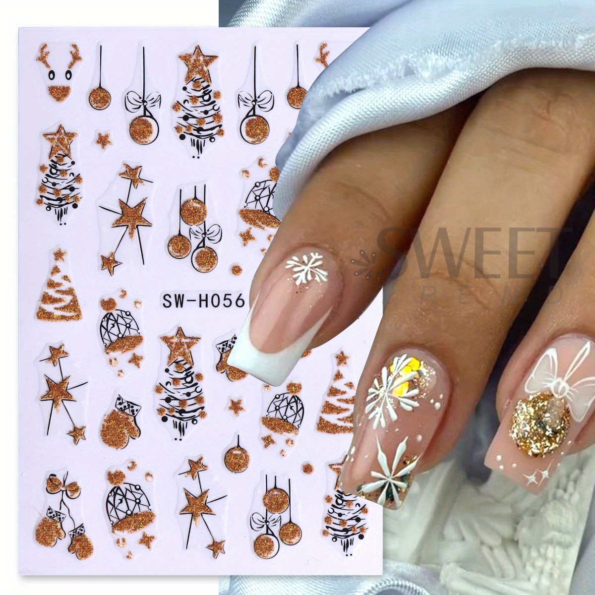 2 adet Muhteşem Işıltılı Noel  - Nail Art Xmas Tree incelemesi ve fiyatı