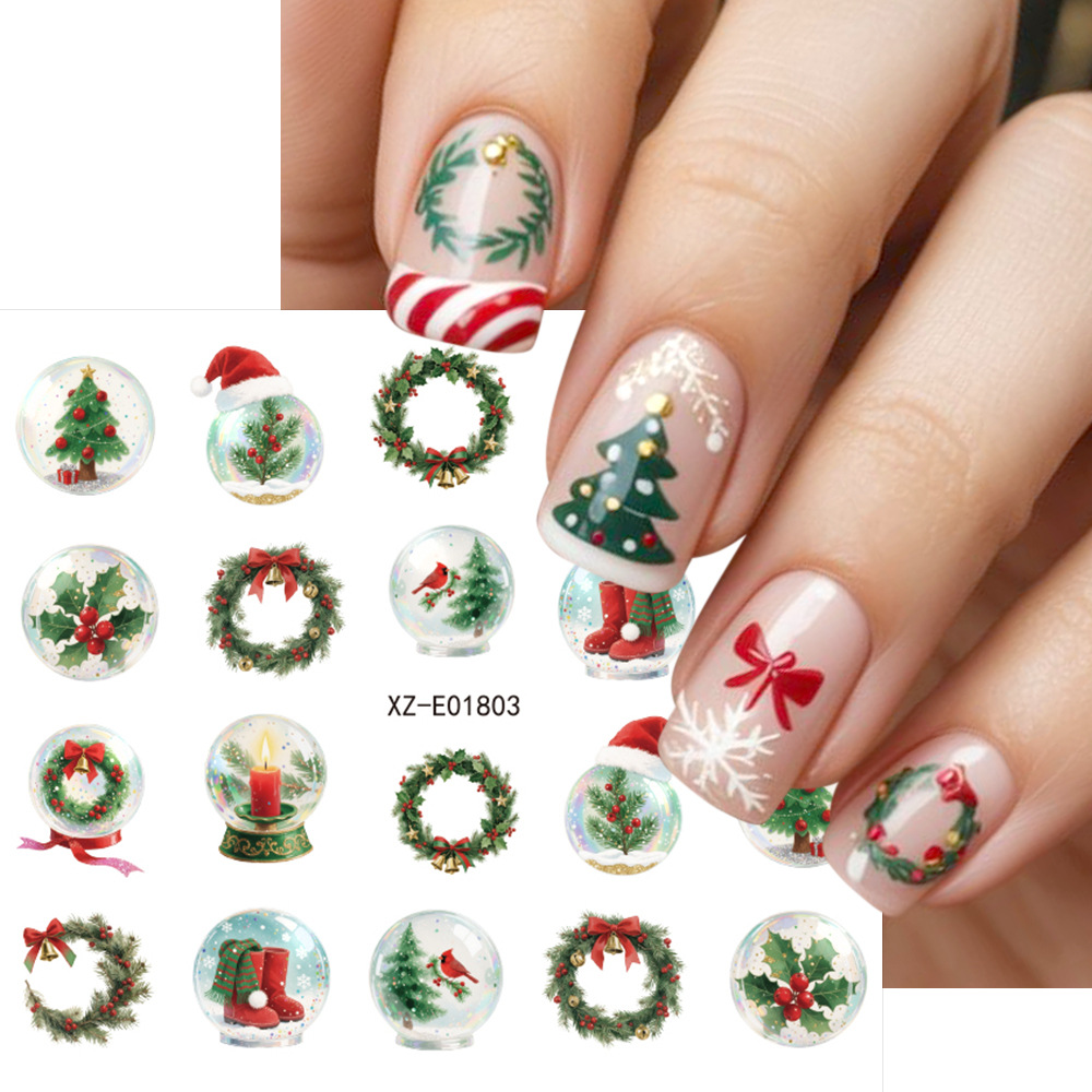 30 adet/set Noel Tırnak Sanatı - Nail Art Xmas Tree incelemesi ve fiyatı