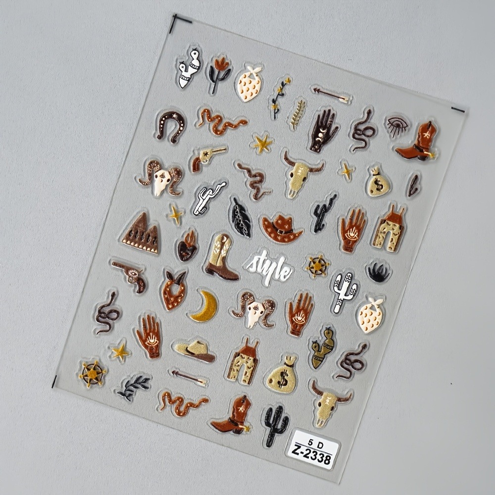 5D 3D Rölyef Kahverengi Batı K - Nail Art France incelemesi ve fiyatı