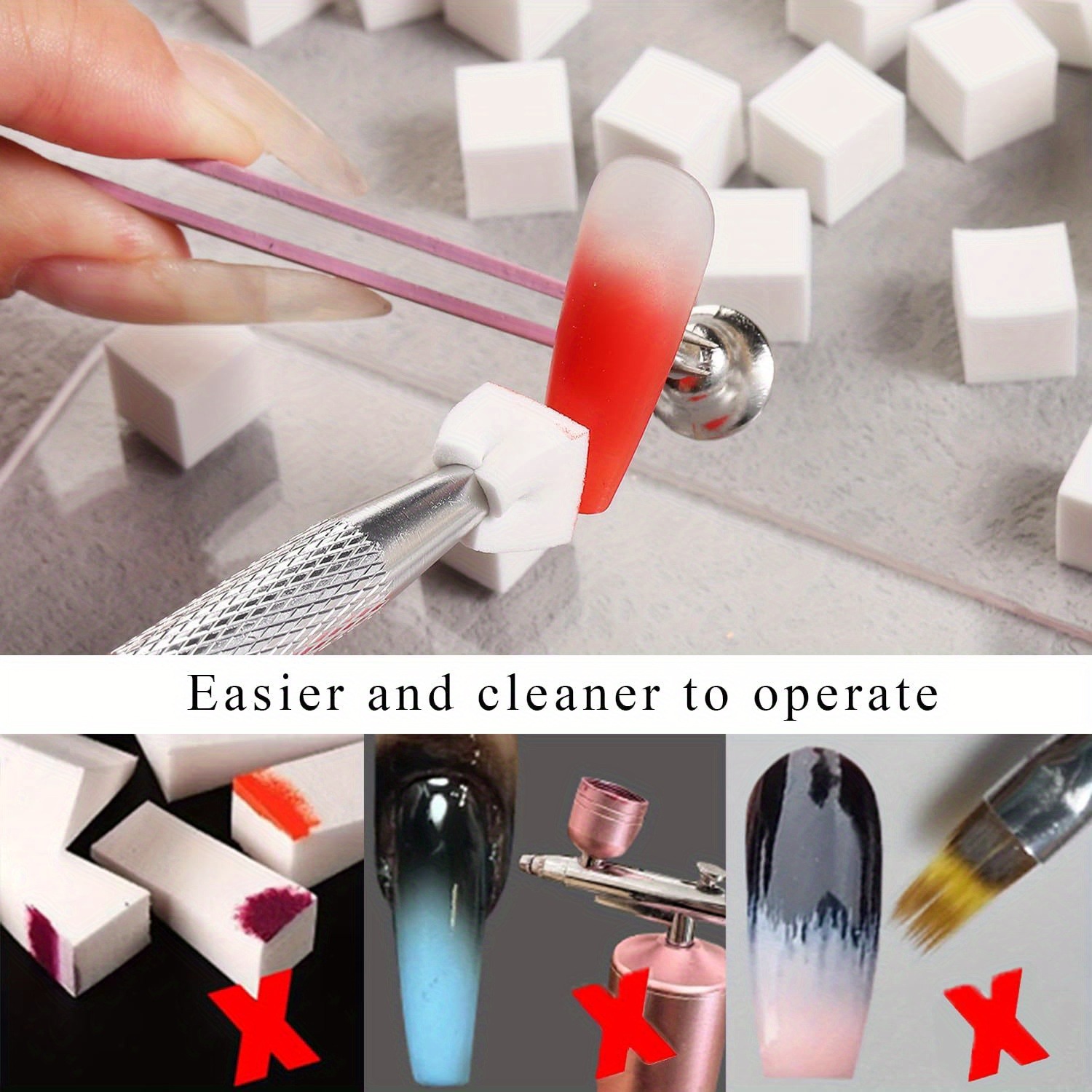 1/50/100 adet kare tırnak sana - Nail Art Full Color incelemesi ve fiyatı