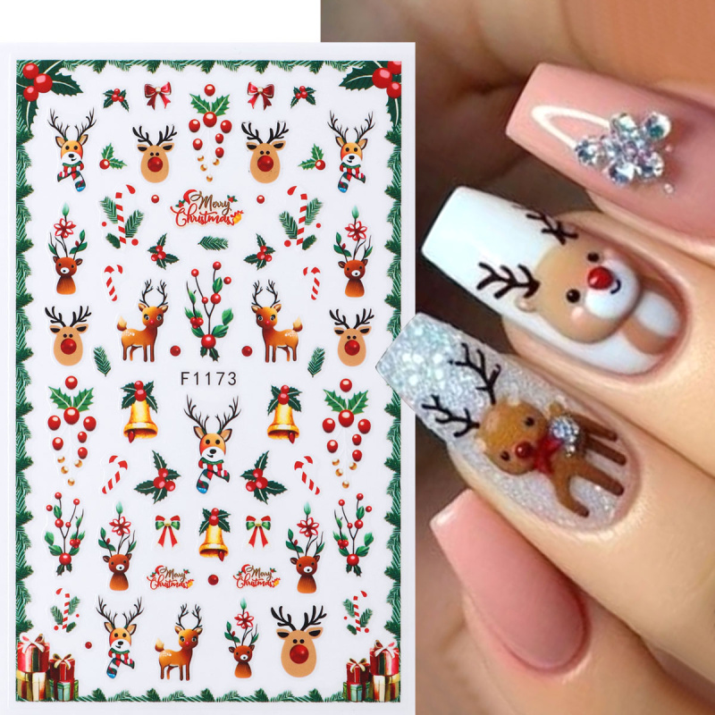 2 adet Şenlikli Noel Tırnak Çı - Nail Art Xmas Tree incelemesi ve fiyatı