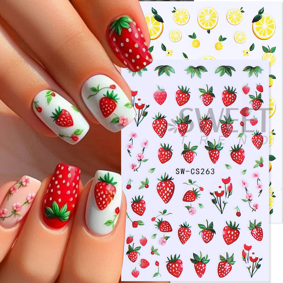 5 adet Meyve Tırnak Çıkartmala - Nail Art France incelemesi ve fiyatı