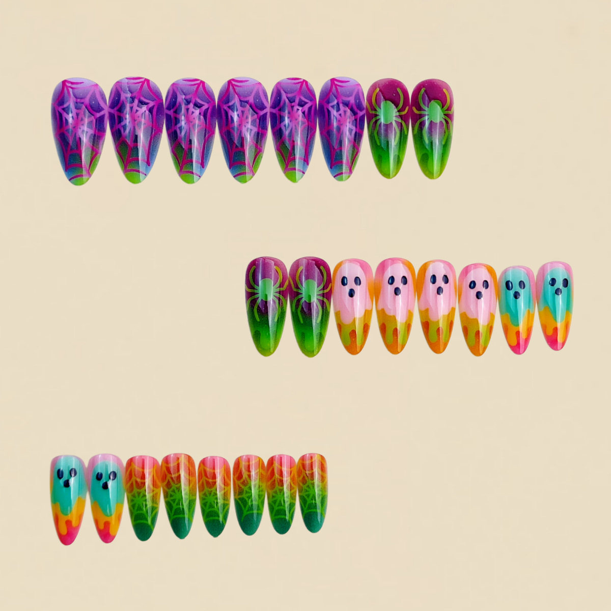 Neon Degrade Renkli Cadılar Ba - Nail Art Full Color incelemesi ve fiyatı