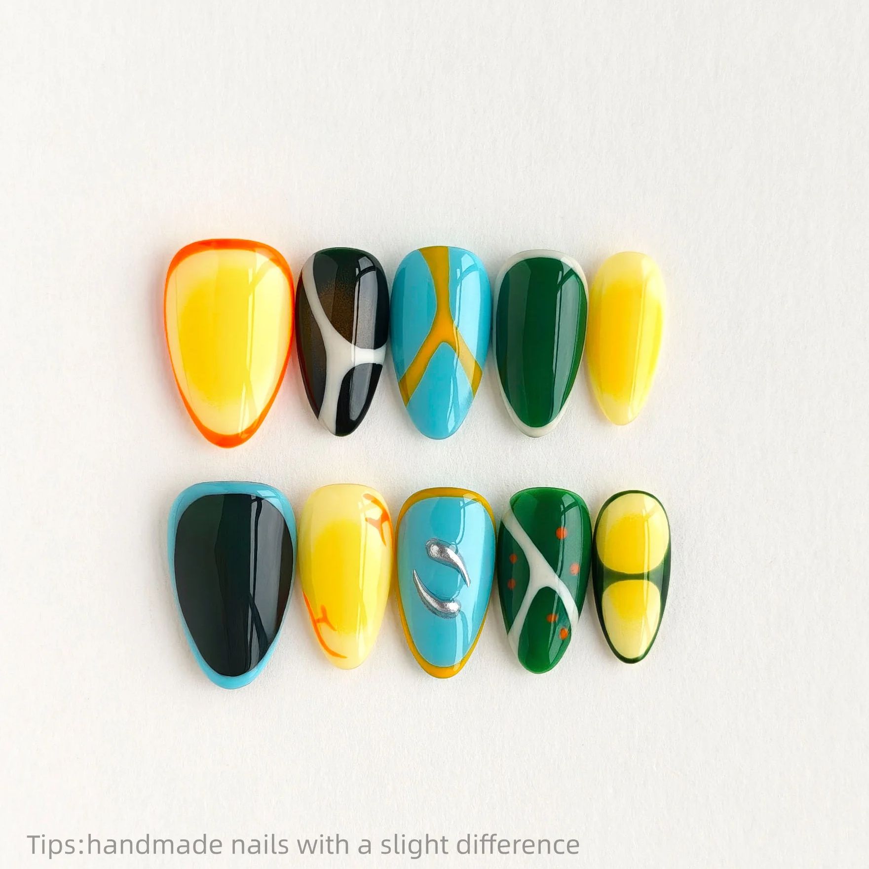 10 adet El Yapımı Renkli Blok  - Nail Art Full Color incelemesi ve fiyatı